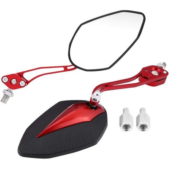 Rétroviseurs Latéraux Style F1 Effet Carbone – 2 Pièces, Réglables, Miroir Bleu – Universel