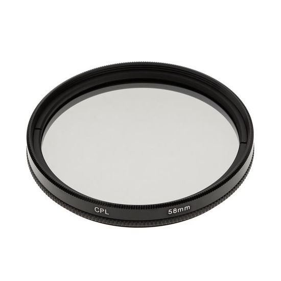 Filtre Polarisant Circulaire Vhbw 58mm - CPL Pour Objectifs Photo, Anti-reflets