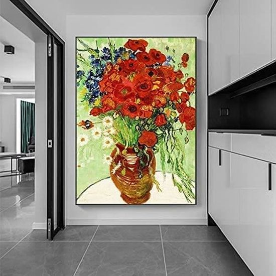 Figured' Art Peinture par numéros sur toile Adultes Van Gogh Nuit étoilée – Kit de