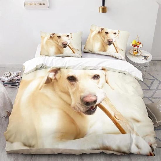 ABAKUHAUS Couvre-lit Matelassé Loup Portrait - Ensemble 3 Pièces Twin Avec Taies D'Oreiller