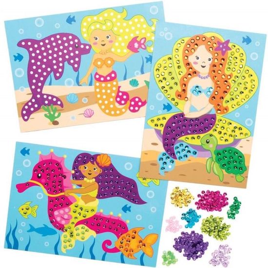 Baker Ross Kits d'Illustrations animaux de la jungle en sequins (Paquet de 4) - Loisirs créatifs à thème pour enfants Baker Ross Kits d'Illustrations animaux de la jungle en sequins (Paquet de 4) - Loisirs créatifs à thème pour enfants