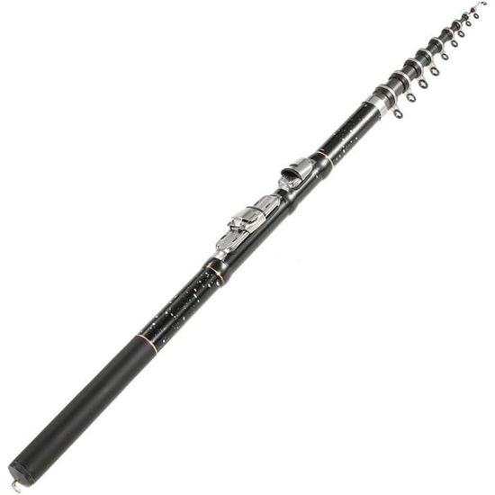 Lineaeffe Carbon Pole 7.00 m - up to 25 g Canne à Pêche FIxe Mer Rivière Etang Carbone Télescopique - Sport