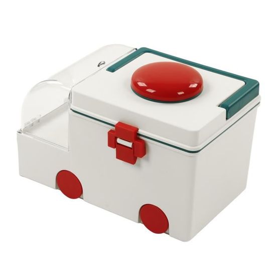 Boîte De Rangement Pour Médicaments 25,4 X 17,8 X 12,7 Cm à 2 Niveaux Avec Boucle D'étanchéité Et Couvercle Transparent - Grande Capacité - Organiseur De Premiers Secours Pour La Maison, Les Voyages