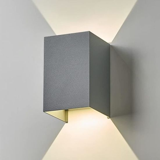 Applique Murale Hofstein Up/Down - Verre Et Chrome - Lampe Couloir Design Moderne