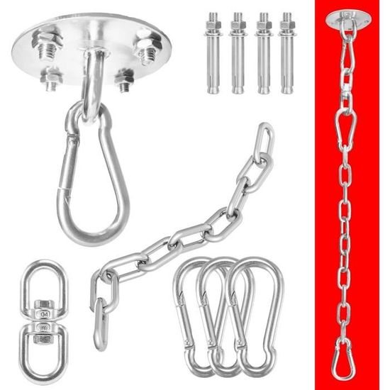 Support Sac De Frappe Crochet De Plafond SUS304 Crochets Hamacs Rotation Pour Fauteuil