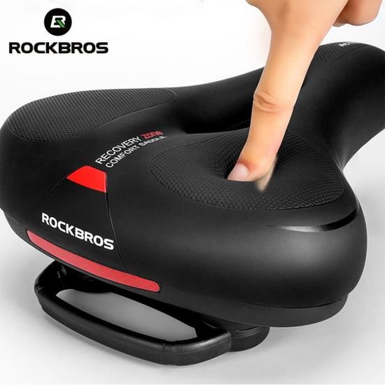 Selle de Velo Gel Ergonomique avec Amortisseur a Double Ressort Siege de Velo Universelle Respirant Confortable a Mousse a Memoire Cdiscount Sport