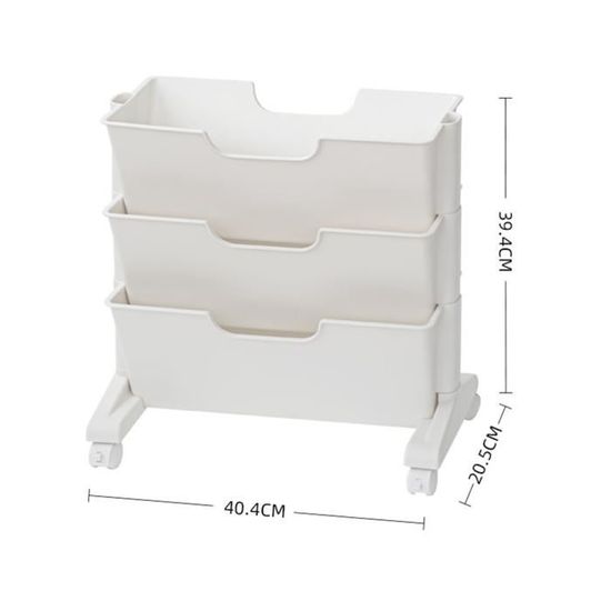 Étagère mobile de grande capacité, rotative, amovible, en plastique, pratique, à roulettes, 6 niveaux | UK