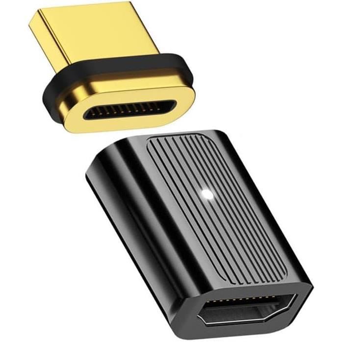 Câble HDMI 2.1 Magnétique 8K - Connecteur Type-A Mâle, 2 M, Pour PC, TV, Compatibilité 8K@60Hz - 8