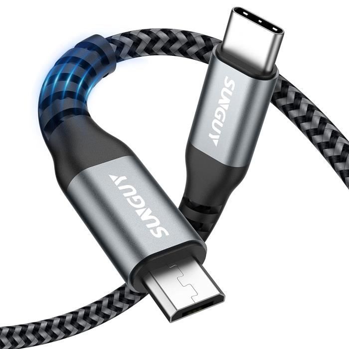 Câble USB C vers Micro USB 2.0, Charge Les périphériques Micro USB ...