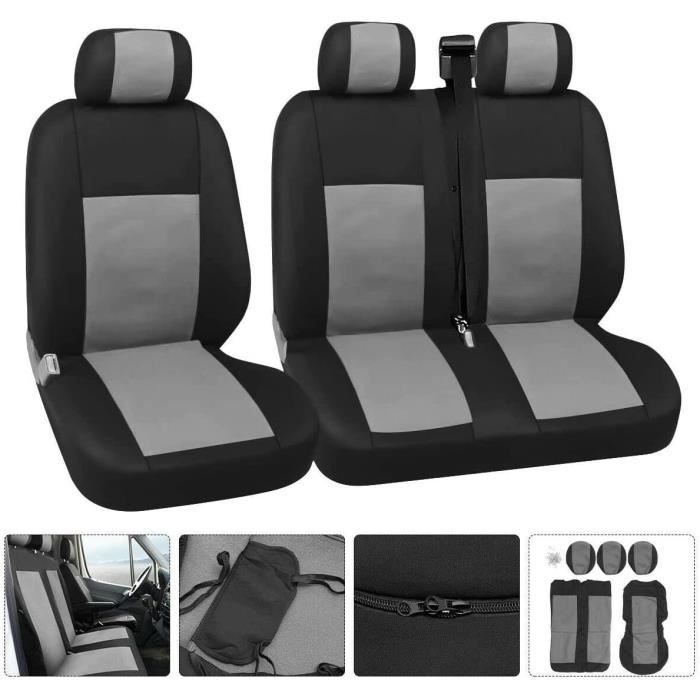 Housses de siège Citroën Jumpy Jumper 2 + 1 Tissu Gris