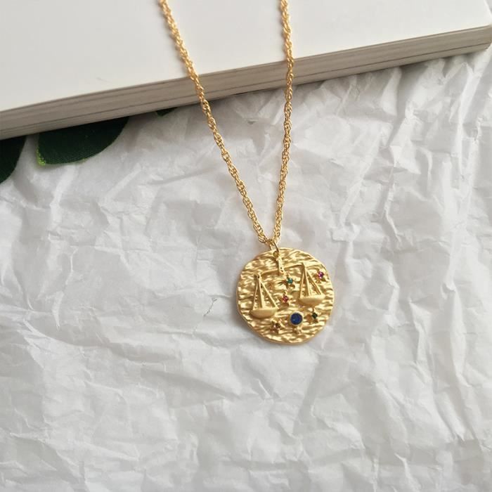 Zodiac Collier Pendentif Signe Du Zodiaque Collier_Argent12