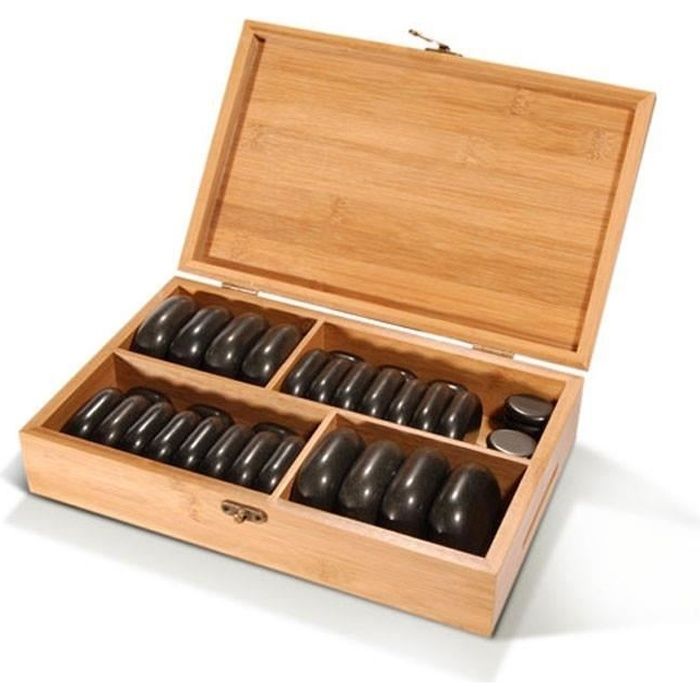 Coffret de pierres chaudes - 36 pièces
