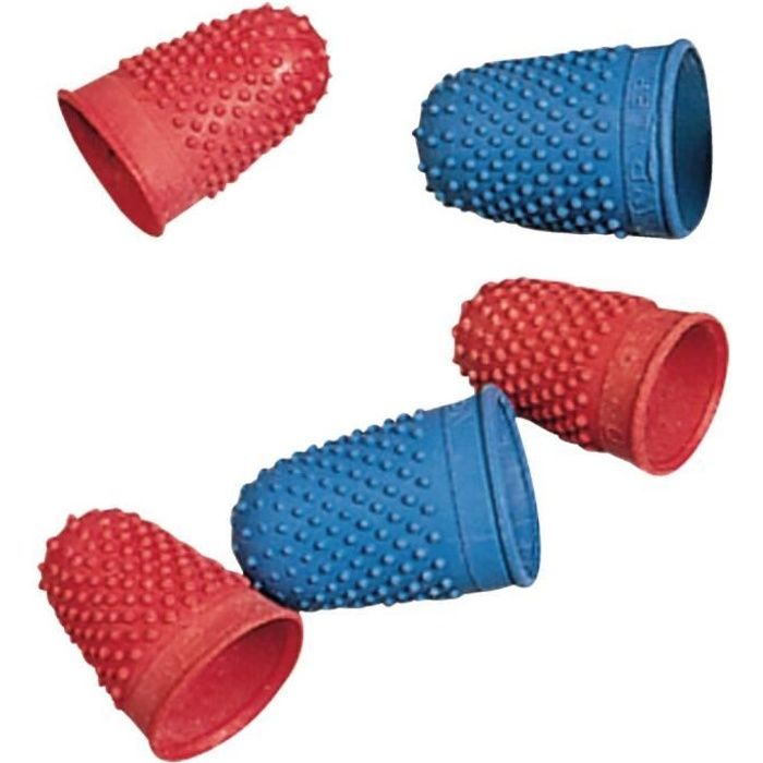 Doigtier Homme. n°1 caoutchouc Bleu- Lot de 12