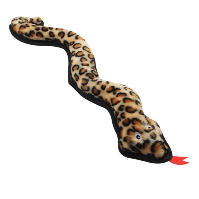 1 pièces jouet pour animaux de compagnie serpent en peluche imprimé léopard formation mordant pour de à mâcher sonore JOUET