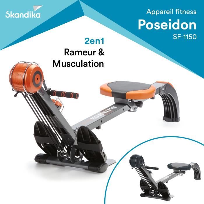 Skandika Regatta Multi Gym Poseidon - Rameur d'appartement - Orange
