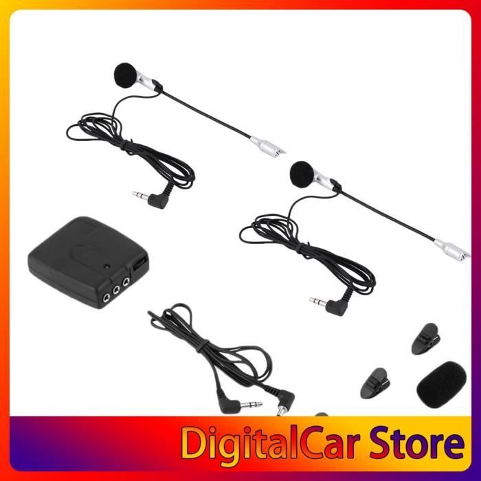 Système de communication casque à casque, Intercom 2 voies pour moto, kit mains-libres avec MP3 et GPS -HJ554