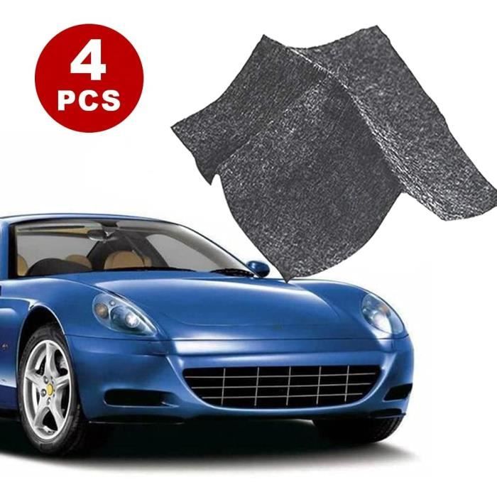 Nano Sparkle Cloth, Nano Sparkle Cloth pour l'élimination des rayures de voiture 4 pcs, Dissolvant de rayures de voiture polyva