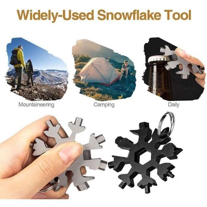 18 en 1 combinaison de cartes à outils flocon de neige tournevis à flocon de neige multifonctionnel