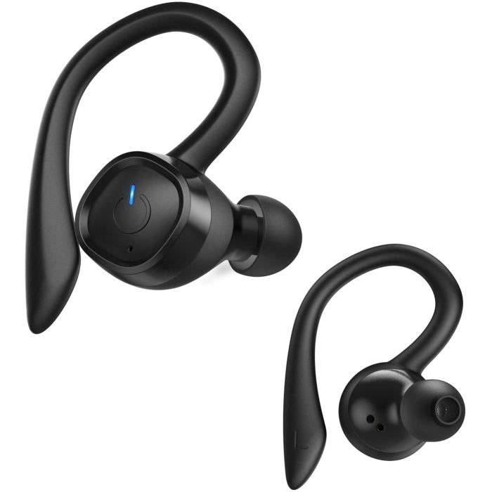 Arbily Écouteurs Bluetooth Sport sans Fil avec Étui de Chargement Portable,IPX7 Ecouteur sans Fil Sport Stéréo Oreillette,60 Heures