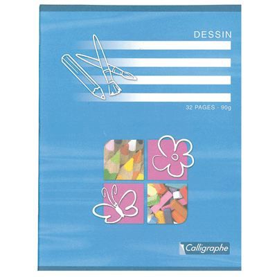 Cahier de dessin 17x22 uni 90g 32p