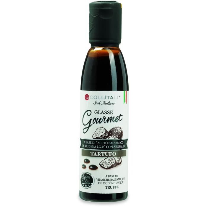 COLLITALI Crème balsamique de Modène aromatisation truffe - bouchon graphique - 180 g - 150 ml