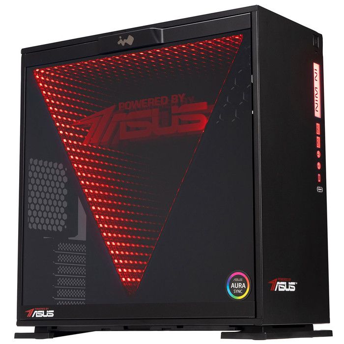 IN WIN 303 Infinity Powered by ASUS - Boîtier Moyen Tour ATX noir avec fenêtre en verre trempé ( Catégorie : Boîtier PC )