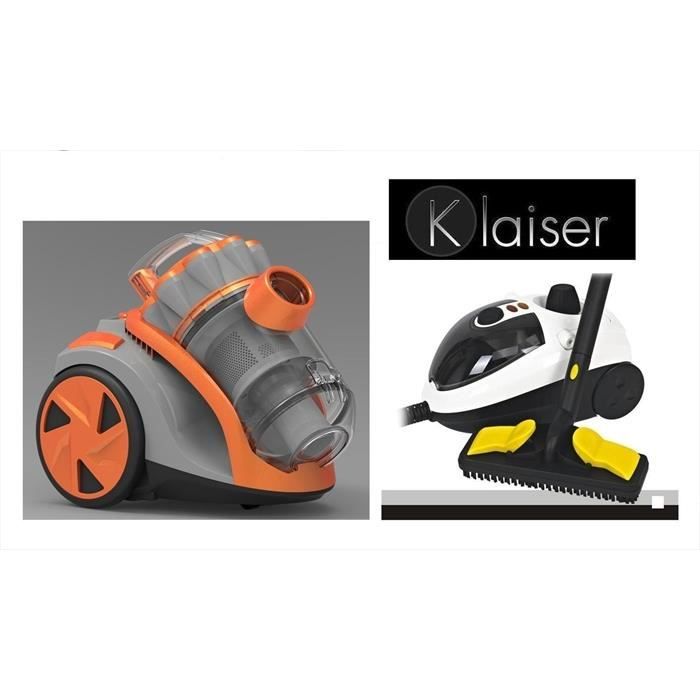 Pack Aspirateur Sans Sac Extractor Compact 1600W Et Nettoyeur Vapeur Newstyle
