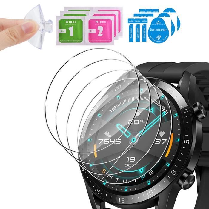 5pcs Verre Trempé pour Samsung Galaxy Watch 4 Classic 42mm, Film Vitre Protection Ecran pour Galaxy Watch 42mm/Galaxy Watch 3 41mm