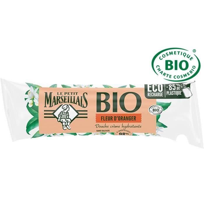 LE PETIT MARSEILLAIS Recharge Crème Bio Hydratante Fleur d'oranger - Berlingot de 250 ml