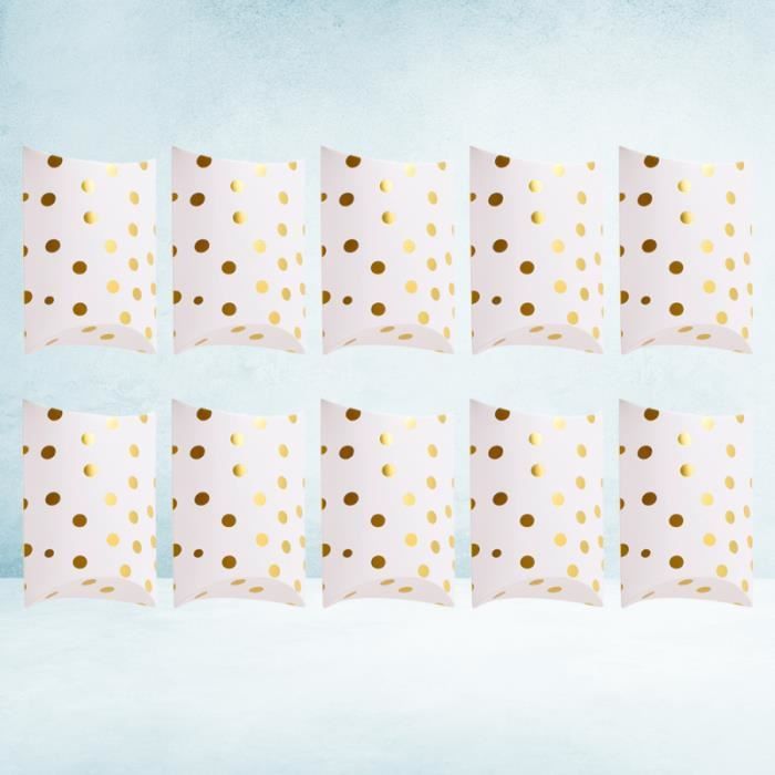 10pcs Gold Stamping Stripe Design Candy Box Creative Pillow Chocolate Storage Case Wedding Treat Party Favor Gift BOITE CADEAU