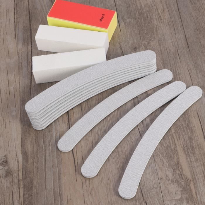 13 pièces bloc de polissage limes à ongles Durable pratique émeri planche LIME A ONGLES - POLISSOIR - BLOC BLANC - PIERRE PONCE