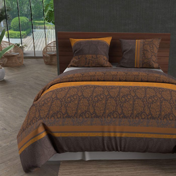 Parure De Couette GAIA En Microfibre 3D - 260x240 Cm - Bleu Canard - Ultra Douce, Facile D'entretien