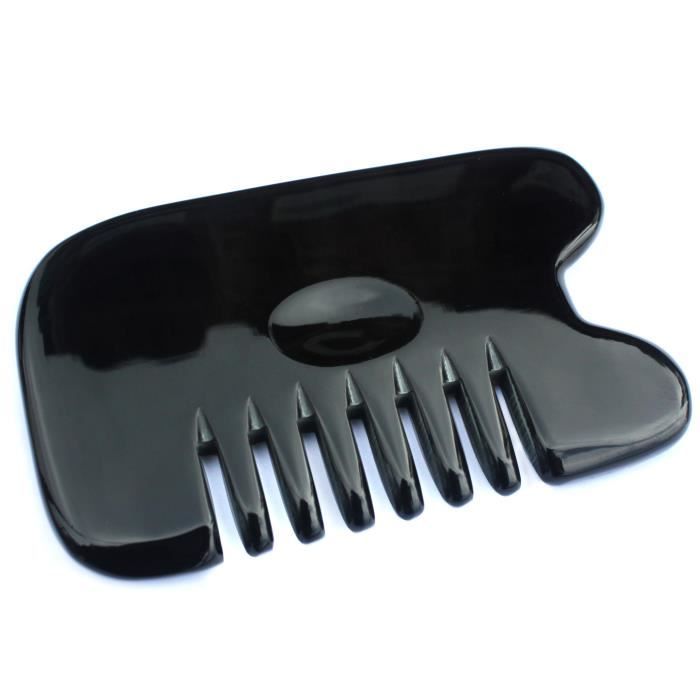 TRIXES peigne de massage de luxe en noir avec effet de marbre