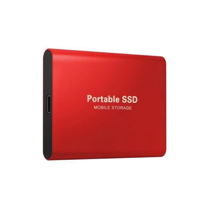 GR24271-Disque Ssd Externe Portable Haute Vitesse - 2T - Rouge