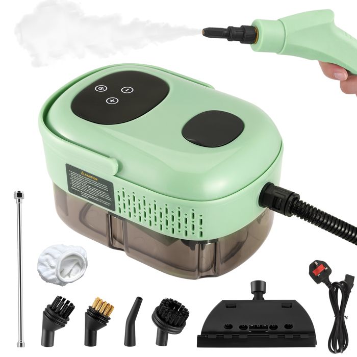 Nettoyeur Vapeur 2500WNettoyeur Vapeur à Main1100ML Réservoir deau de Grande Capacité Réglables sur 6 NiveauxRapide Nettoyeur - Ttlife