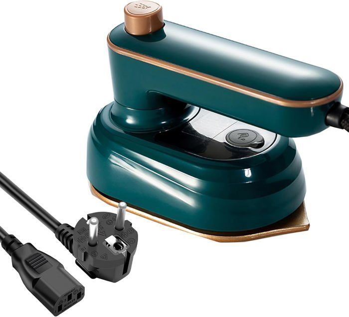 Mini Fer à Vapeur Portable - Pour Voyage Et Repassage Rapide - Utilisation Sec/Humide - Réservoir 80ml - Vert - Idéal Dépannage