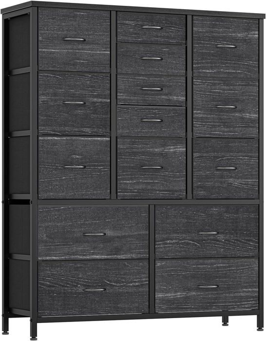 Commode de Chambre en Tissu Avec 15 Tiroir Commode de