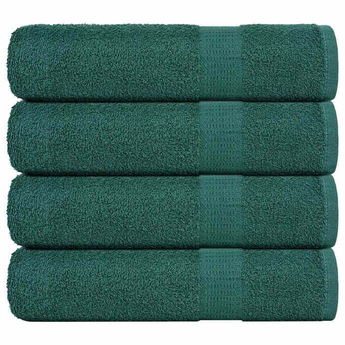vidaXL Serviettes de douche 4 pcs vert 70x140 cm 360 g/m² 100% coton, serviette, ensemble de serviettes de bain, serviette 136858