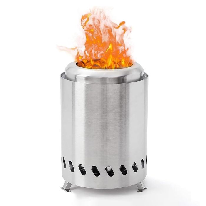 Cheminées à Bois En Fer Foyer Portatif Camping Feu De Joie En Fer Foyer De Table Sans Fumée Avec