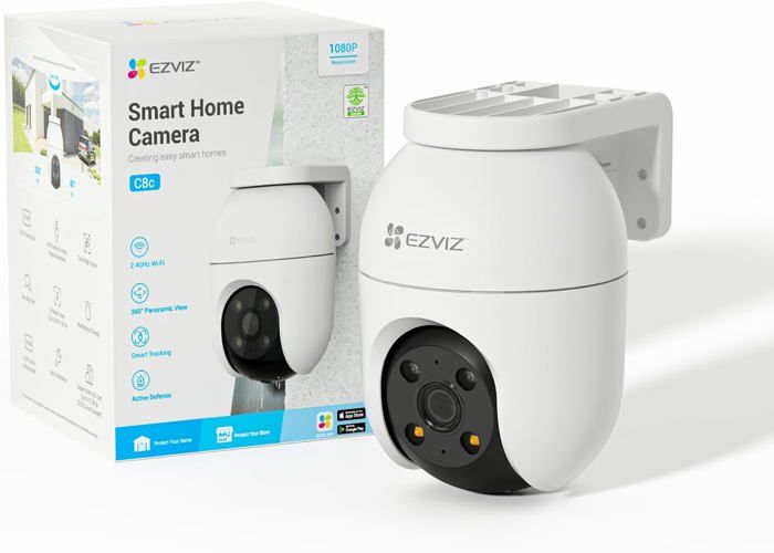 Caméra étanche Ip65 Audio Caméra Extérieure EZVIZ C8c 4MP - 360° Avec Suivi Auto - Détection Humain/Véhicule - Vision Nuit Couleur - Audio Bidirectionnel - IP65 Détection Humain Véhicule Ia