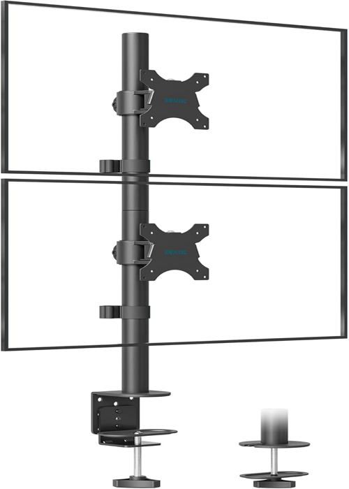 Support Ecran Pc 2 Ecran Pour Moniteurs De 13-34 PoucesSupport Vertical Double ÉcranCapacité JusquÀ 10KgCompatible Vesa