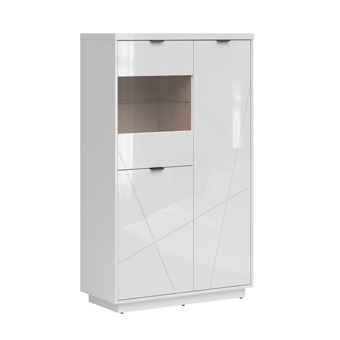 Vitrine 3 portes Petits-meubles - Sven - 94 x 43 x 157cm - Blanc Vitrine 3 portes Petits-meubles - Sven - 94 x 43 x 157cm - Blanc