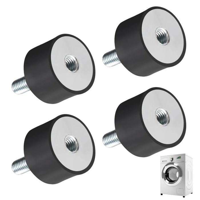 4PCS Silent Bloc M6, Support en Caoutchouc Anti-Vibration pour Climatiseur,  Moteurs et Compresseurs d'Air (VD20*15 M6*18)