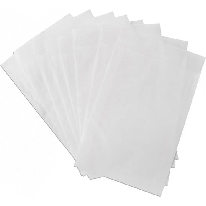 Mini sachets papier blancs avec rabat, 100 pièces: petit sachet plat ...