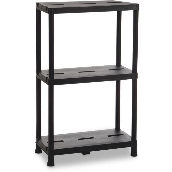 Etagère en plastique - TOOMAX - Universelle 63-3 - 3 étagères - 75 kg - Noir - 95x60x30 cm Etagère en plastique - TOOMAX - Universelle 63-3 - 3 étagères - 75 kg - Noir - 95x60x30 cm