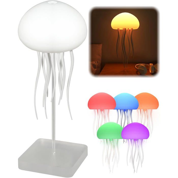 Lampe méduse colorée de 0 5 W lampe créative intelligente à commande vocale suspendue lampe colorée décoration de che