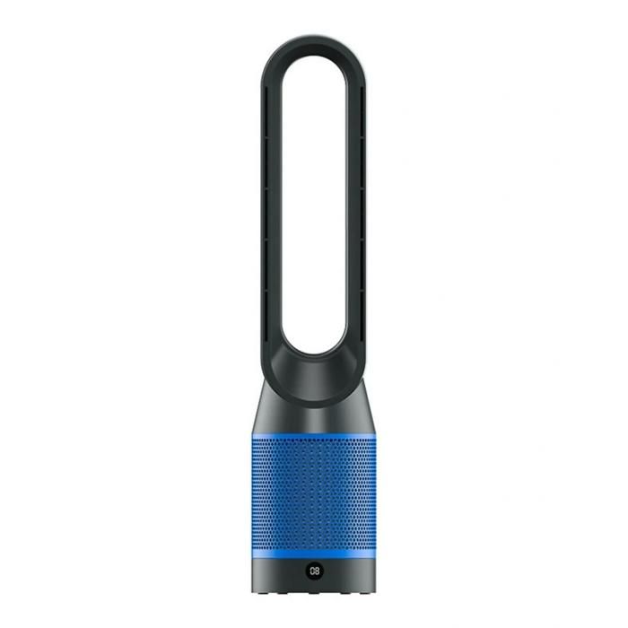 Ventilateur portable 1600 W refroidissement et chauffage écran LED minuterie filtre HEPA oscillation à 90° gris-bleu