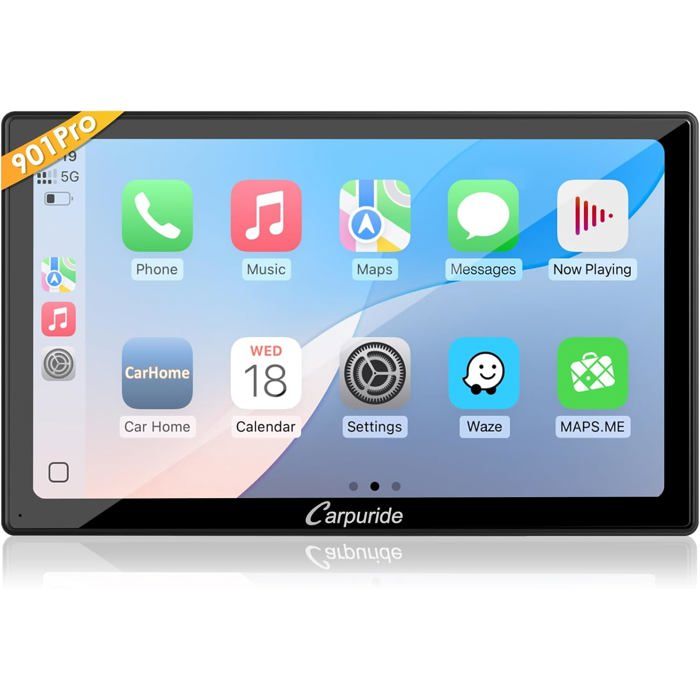 CARPURIDE W901 Pro Écran Tactile 9 Pouces Carplay Android Auto Bluetooth