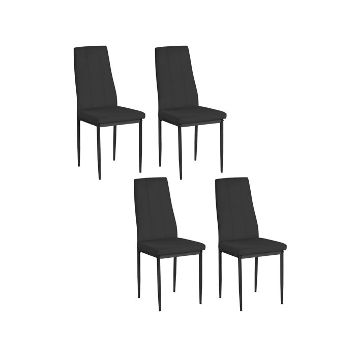Kelly - Chaise 4 Pk Noir Kelly - Chaise 4 Pk Noir
