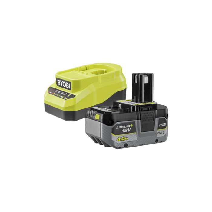 Pack batterie RYOBI 18V One+ 40Ah LithiumPlus - 1 chargeur rapide 2.0Ah RC18120A-140X